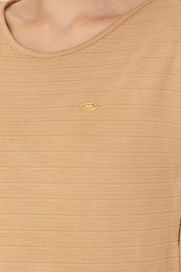 Женская футболка светло-коричневого цвета с круглым вырезом Неожиданная скидка в корзине - U.s. polo assn фото 14