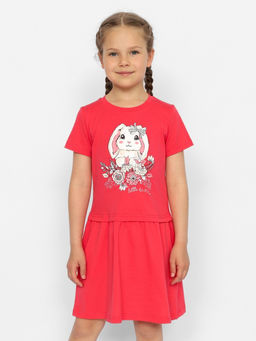 CRB wear/CWKG 63412-25 Платье для девочки,малиновый/Ex.Cherubino