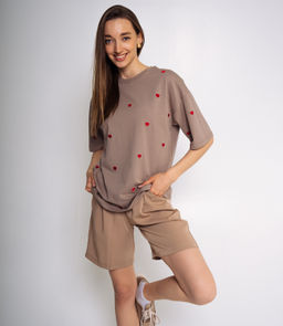 Футболка #БШ2228, капучино