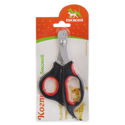 Ножницы-когтерезы средние с упором для пальца, 12 х 4,5 х 1,4 см, эконом, микс цветов - Пижон фото 5