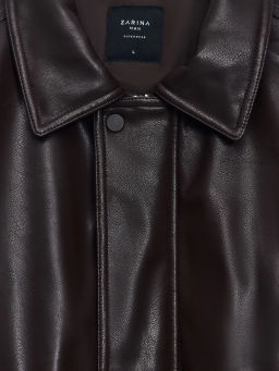 Утепленный бомбер из экокожи / Zarina  фото 3