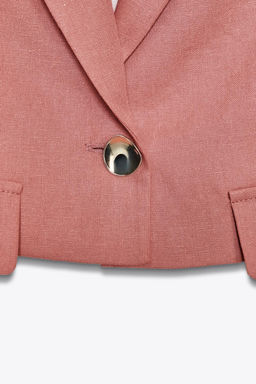 SHORT WAISTCOAT WITH LINEN FLAPS - Zara фото 6