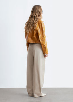 Pantalones de algod?n plisados - H&m фото 6
