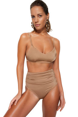 TRENDYOLMILLA Siyah Toparlay?c? Yuksek Bel Hipster Bikini Alt? TBESS20BA0018