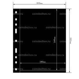 Лист для банкнот на 1 ячейку формат Optima 1S, Черный LEUCHTTURM 326667