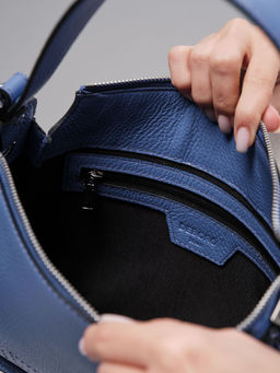 Сумка кожаная на плечо Deboro 30790 сиреневый закат