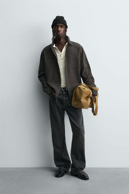 TEXTURED RELAXED FIT OVERSHIRT