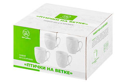 Набор 4 кружек 300 мл 11*8,3*9,5 см Птички на ветке - Elan gallery фото 8