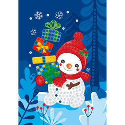 Набор для творчества. Рисунок с пайетками Снеговик