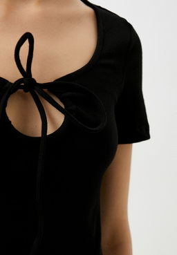 Приталенная блузка с завязками - Incity фото 5