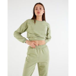 Костюм спортивный женский: свитшот, брюки, MINAKU: Casual Collection, размер 46, фисташковый