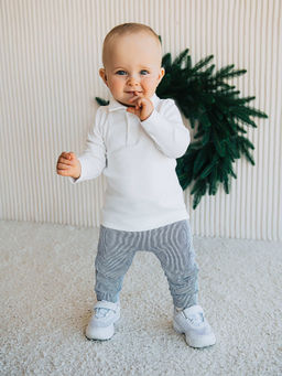 Джоггеры облегченные Полоска Уголь 0+ - Bungly фото 2