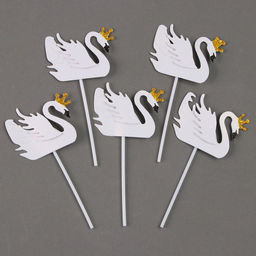 Набор для украшения торта Белый лебедь, 5 шт.