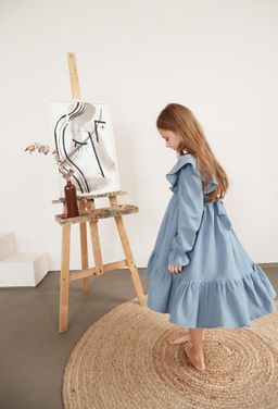 Л 22-24 платье для девочки Таисия голубое - Etoelf фото 8