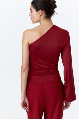 Top drapeado de un hombro - H&m фото 3