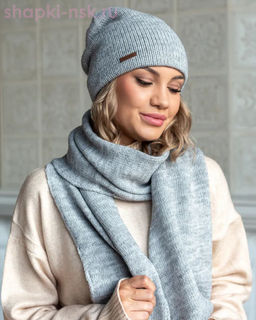 LS 52 PL 52 Комплект женский флис (колпак+шарф) (56-58)