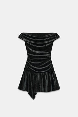 SPARKLY VELVET MINI DRESS - Zara фото 10
