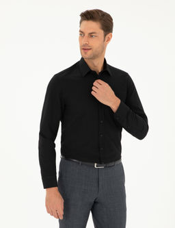 Siyah Slim Fit Arm_rl_ Uzun Kollu G_mlek