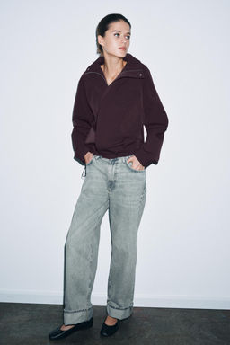 OVERSIZE ZIP-UP BOMBER JACKET - Zara фото 10