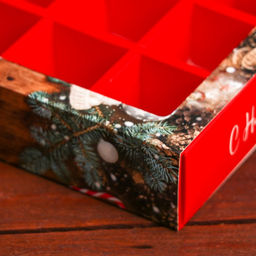 Коробка под 9 конфет «С Новым годом», 13.7×13.7×3.5 см