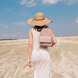 Рюкзак-мини женский TEXTURA, на молнии, размер 22×10×28 см, пудровый