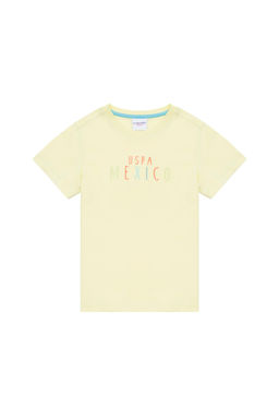 U. S. Polo Assn / Детская светло-желтая футболка с круглым вырезом - U.s. polo assn фото 2