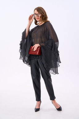 Костюм NIKVA н999-1 чёрный и чёрный в горох фото 4