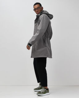 Парка спортивная мужская с капюшоном softshell серого цвета 9565Sr - Mtforce фото 13