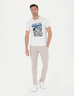 Beyaz Slim Fit Ti__rt - Pierre cardin фото 4