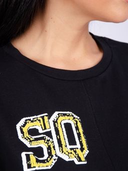 Платье "Фрида" черное, футер с лайкрой