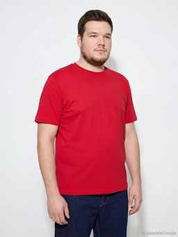 Bisiklet Yaka Penye Erkek Ti??rt