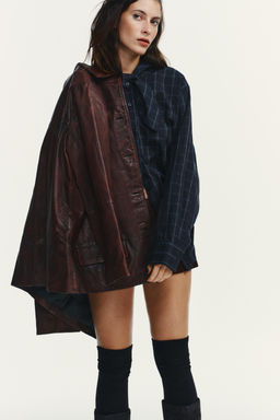 CHECK POPLIN SHIRT WITH POCKET SQUARE - Zara фото 6