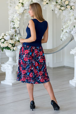 Платье женское Адель красно-синий - Амадэль фото 4