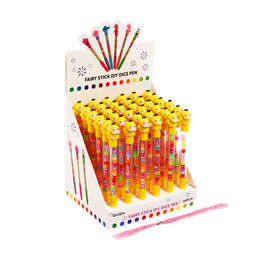 Цена за 36 шт. Ручка - прикол гелевая, с кубиками, «Утка», МИКС