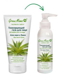 Тонизирующий гель для лица алоэ вера и лимон - Green mama фото 4