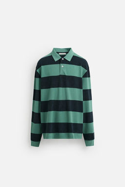 STRIPED WASHED POLO SHIRT - Zara фото 7