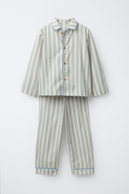 6-14 YEARS/ STRIPED SHIRT AND TROUSERS PYJAMAS