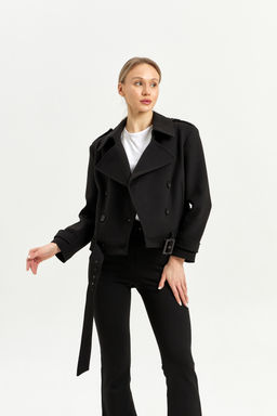 Полупальто женское демисезонное 25999 (пепельный/ёлочка) - Kankan фото 45