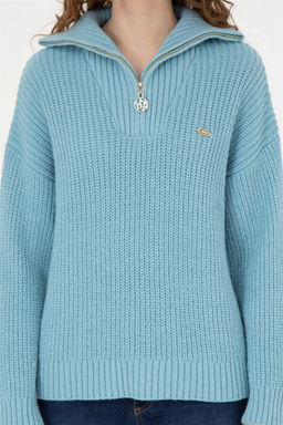 Женский синий свитер - U.s. polo assn фото 6