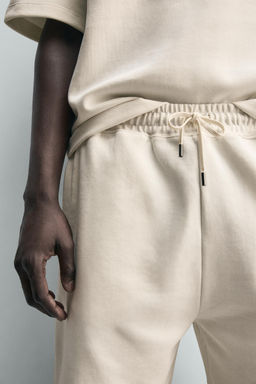 INTERLOCK RELAXED FIT JOGGER BERMUDA SHORTS - Zara фото 12