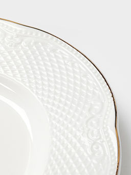 Блюдо сервировочное WY Empire, овальное, 23×30×2.5 см, фарфор, белое