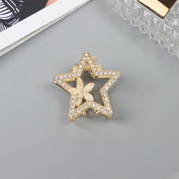 Крабик для волос «Флоранс», звезда, 3.5 см, золото