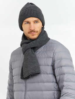 шапка мужская темно-серая