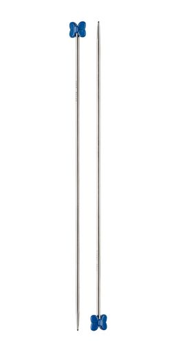 Спицы GAMMA прямые MK-20P сталь d 2.5 мм 20 см 2 шт под никель  фото 3