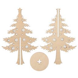 Заготовка для декорирования Mr. Carving КЛ-15 Заготовка на подставке фанера 15 см 01 Ель со звездой