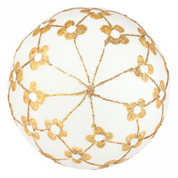 Елочная игрушка шар стеклянная д8см, белый металлик, ручная художественная роспись, подарочная упаковка (Россия) - Домашняя мода фото 4