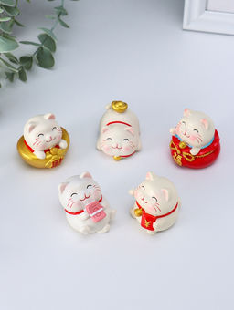 Набор фигурок 5 шт. полистоун «Манэки-нэко», 4×4×4.5 см