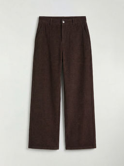 Dar Fit Kad?n Fitilli Kadife Pantolon