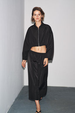 ZW COLLECTION TECHNICAL EFFECT MIDI SKIRT - Zara фото 4
