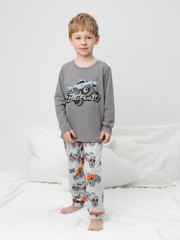 К 1606/серый шторм,машины на св.сером пижама дет